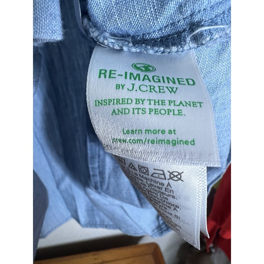 j crew chambray Collared Tank Women's 3X 100% Cotton NWT - Picture 5 of 6